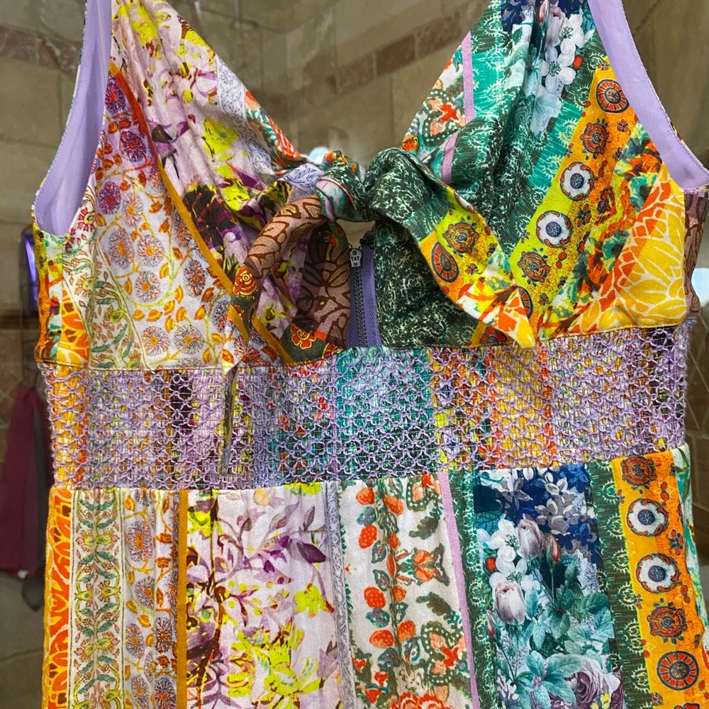 Alice + Olivia Multicolor Patchwork Maxi Dress - Picture 7 of 10